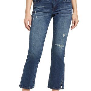 Wit & Wisdom 'Ab'Solution Split Hem Kick Flare Denim Jeans Size 00
